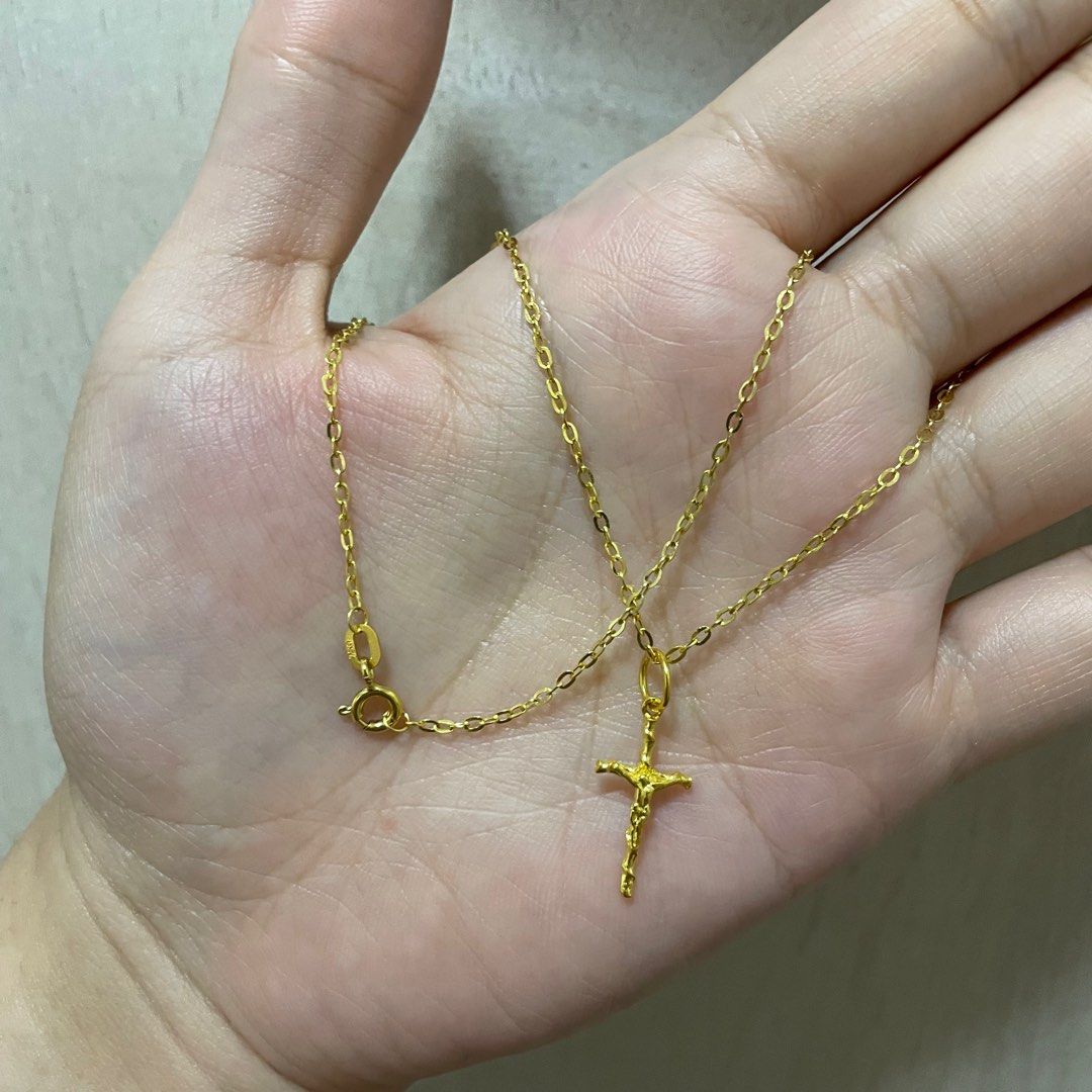 Gold chain discount with cross