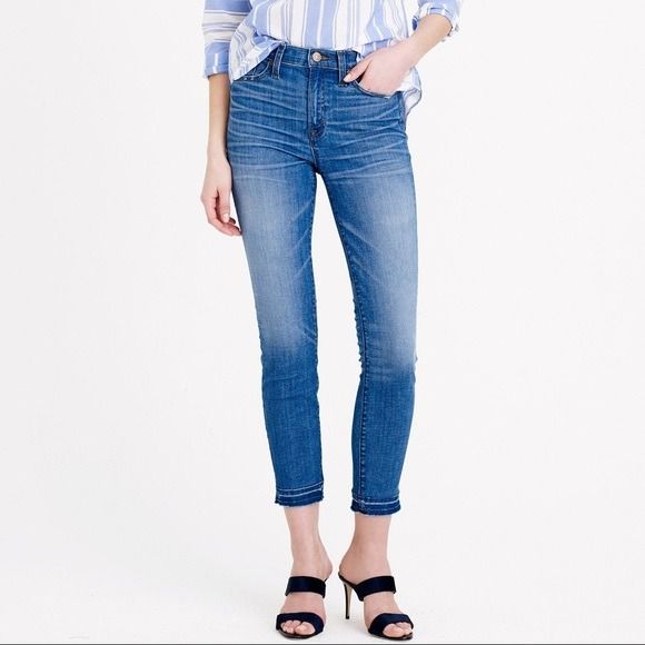 280 J.Crew Collection Lookout High Rise Skinny Jeans 27 Raw Hem