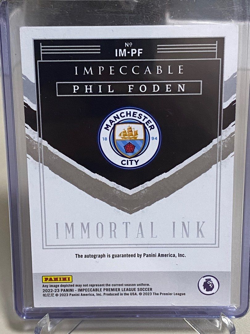 限/59 panini immortal ink Manchester City 曼城Phil foden on card