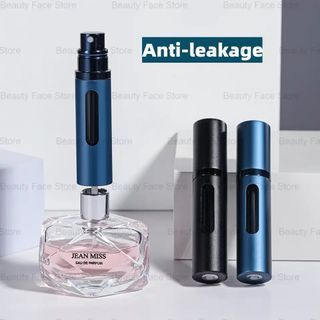  D-LOTUS Refillable Perfume Atomizer 5ml Perfume Bottle, Mini  Travel Atomizer Empty Portable Perfume Spray Bottle (Black and Silver) :  Beauty & Personal Care