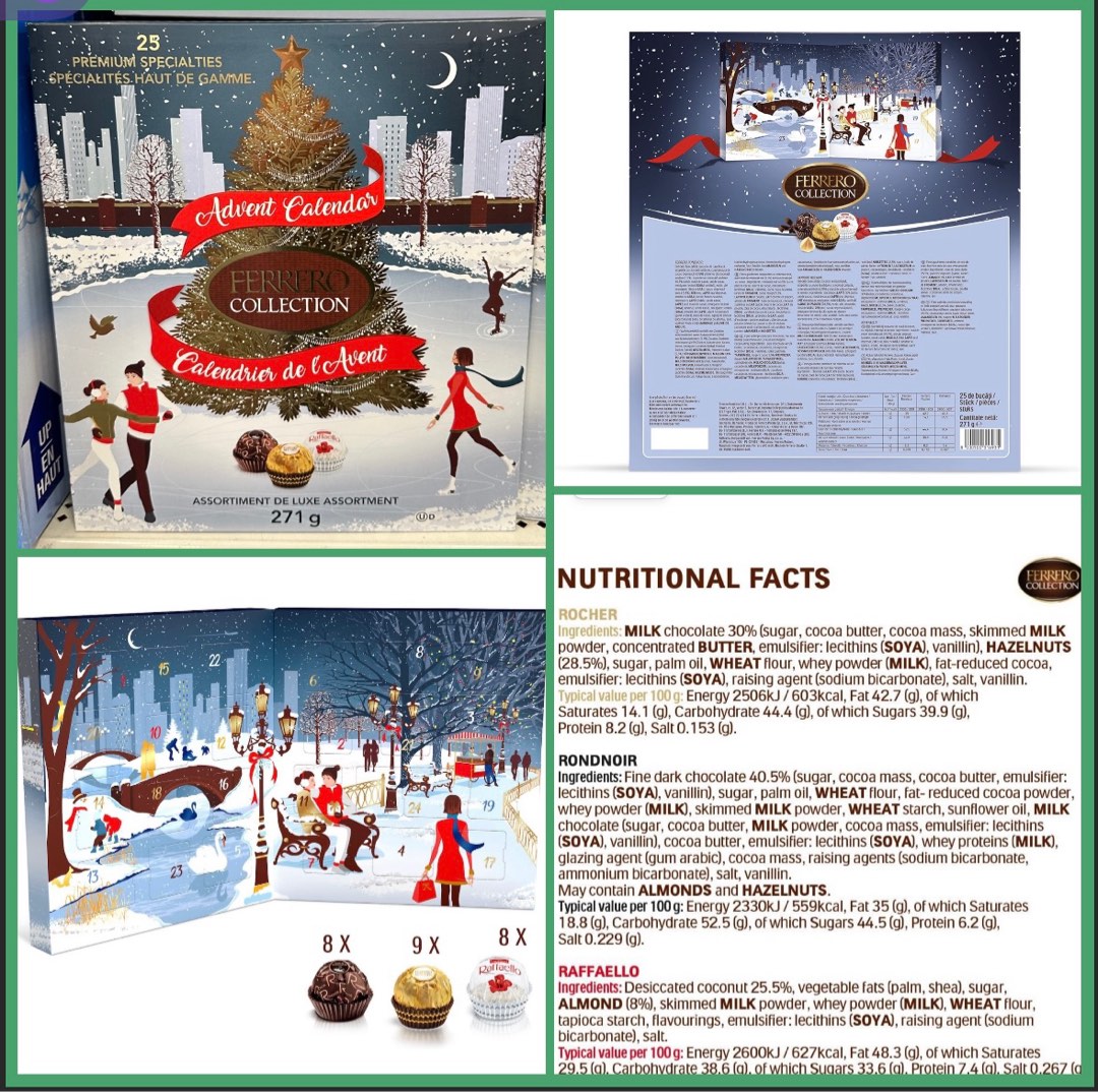 預訂貨品 Ferrero 金莎聖誕Advent Calendar 嘢食 嘢飲 包裝食物 即食食物 Carousell