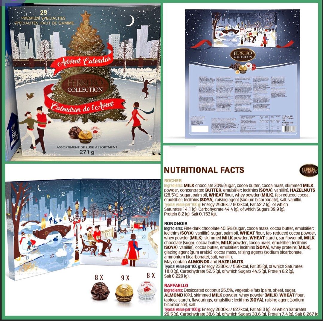 預訂貨品 Ferrero 金莎聖誕Advent Calendar 嘢食 嘢飲 包裝食物 即食食物 Carousell