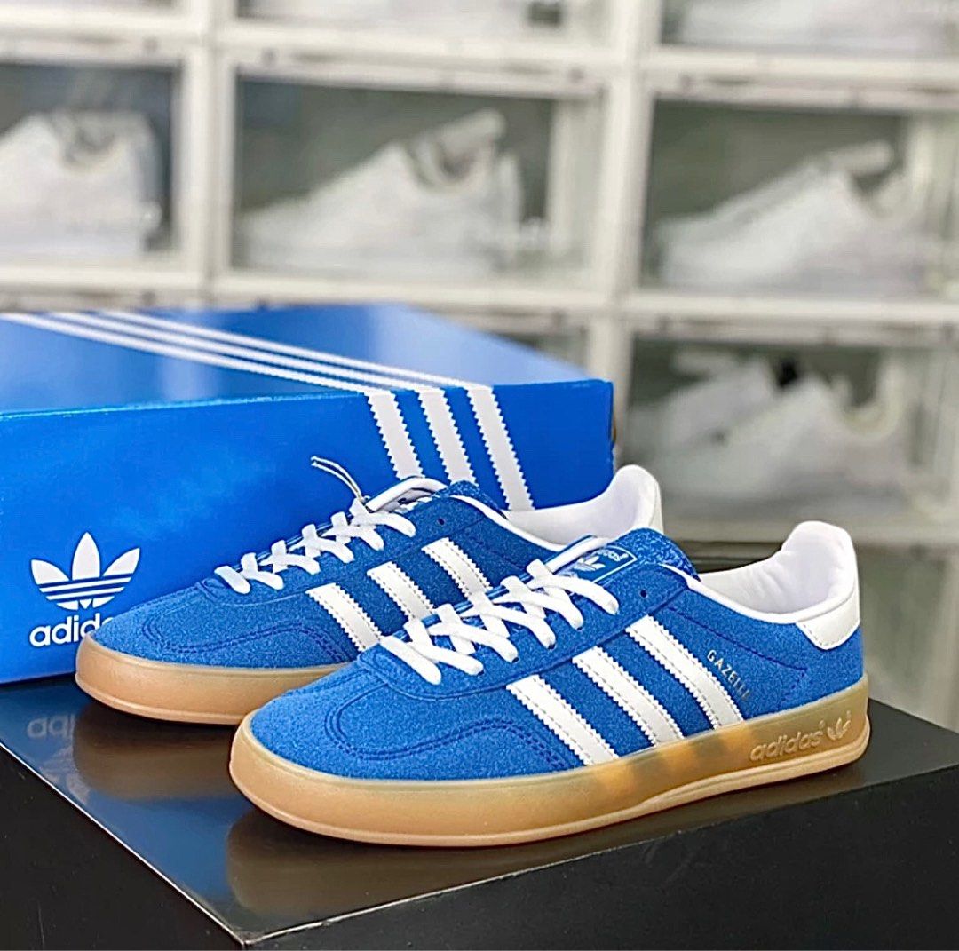 Adidas gazelle top suede blue