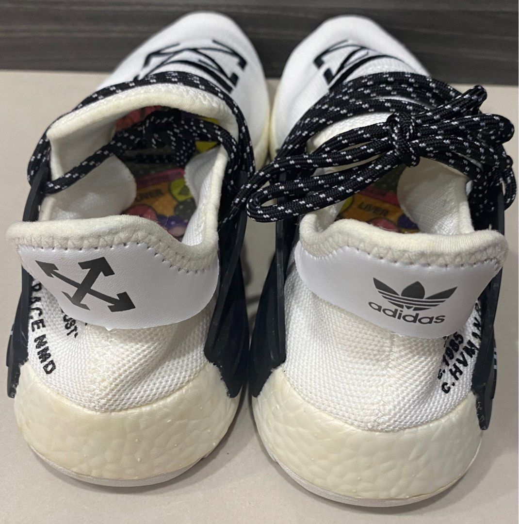 Adidas nmd hu x off hot sale white