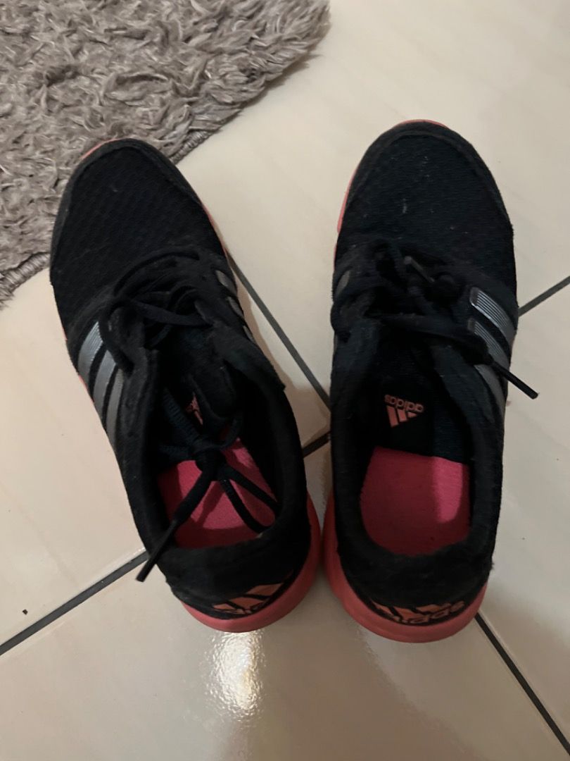 Adidas black and red hotsell running shoes
