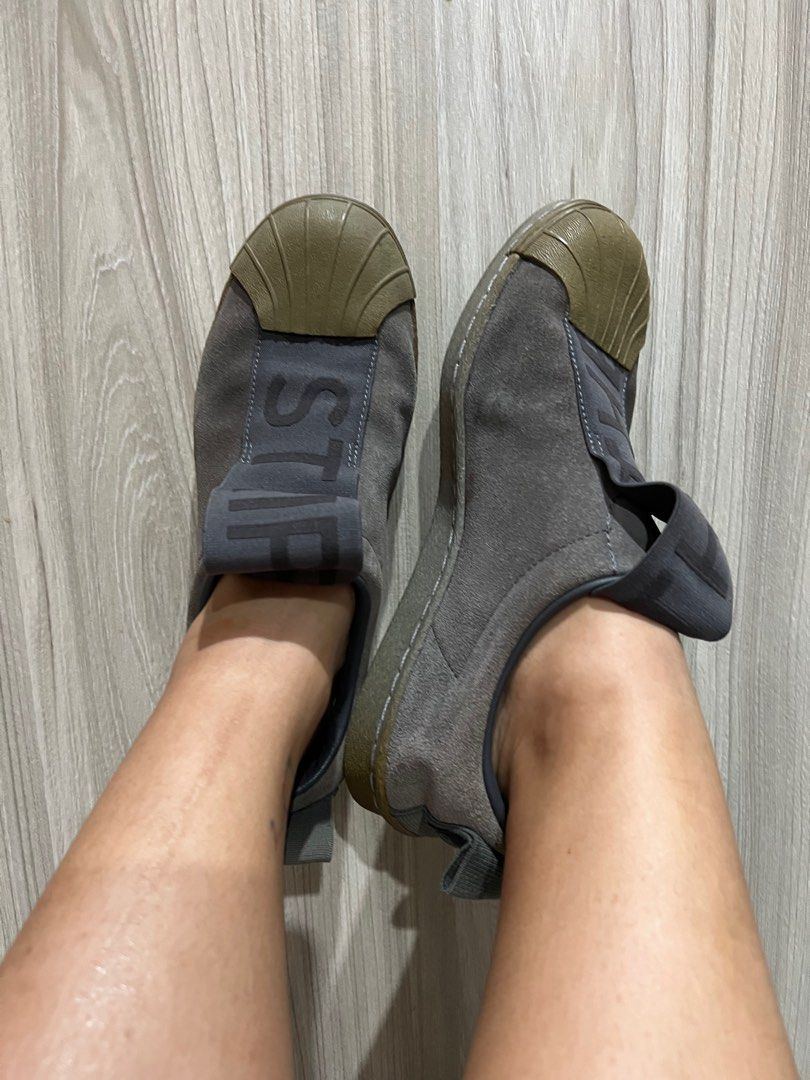 Adidas superstar hot sale slip on kaki