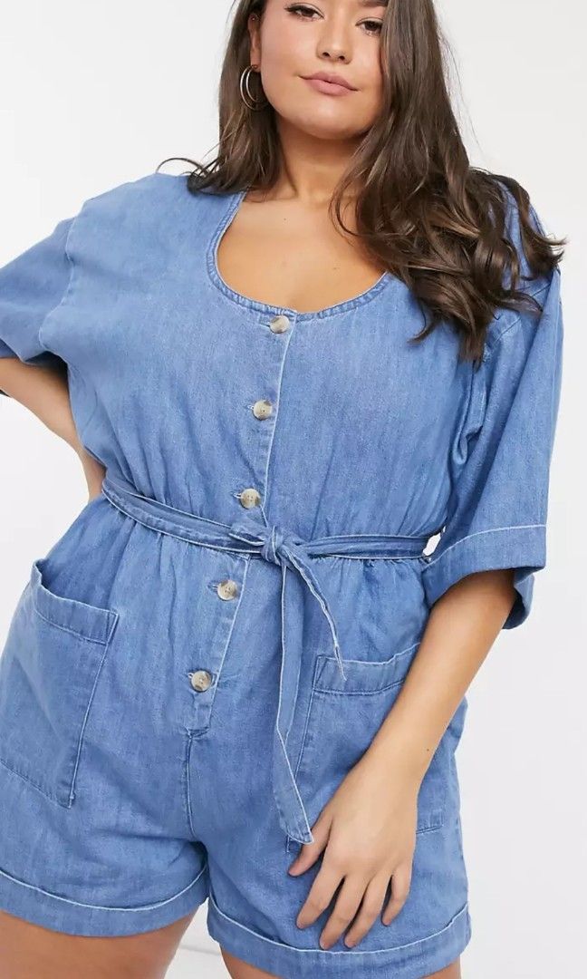 Blue jean store romper plus size