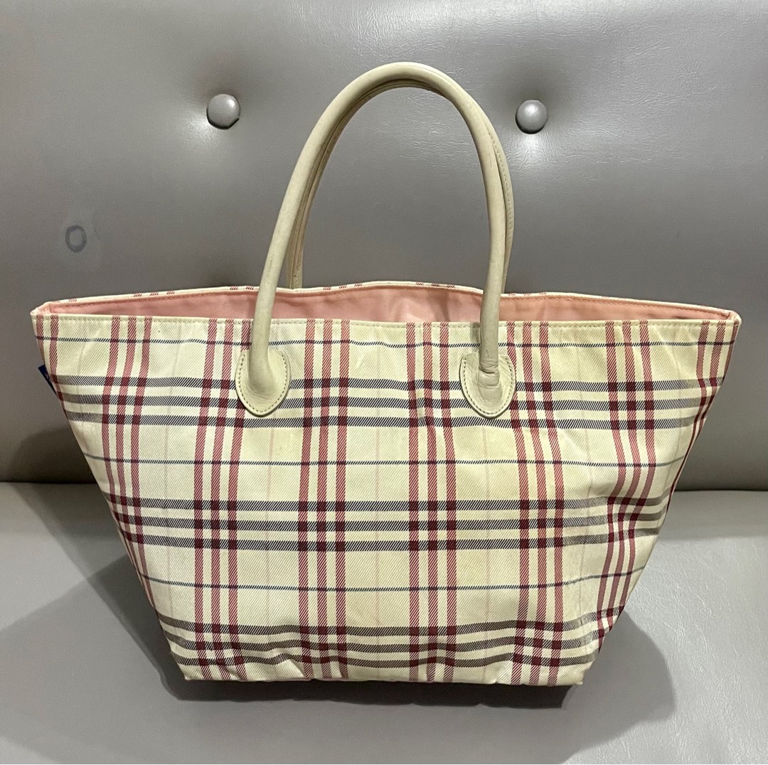 Sold at Auction: Burberry Signed Pink Plaid Purse