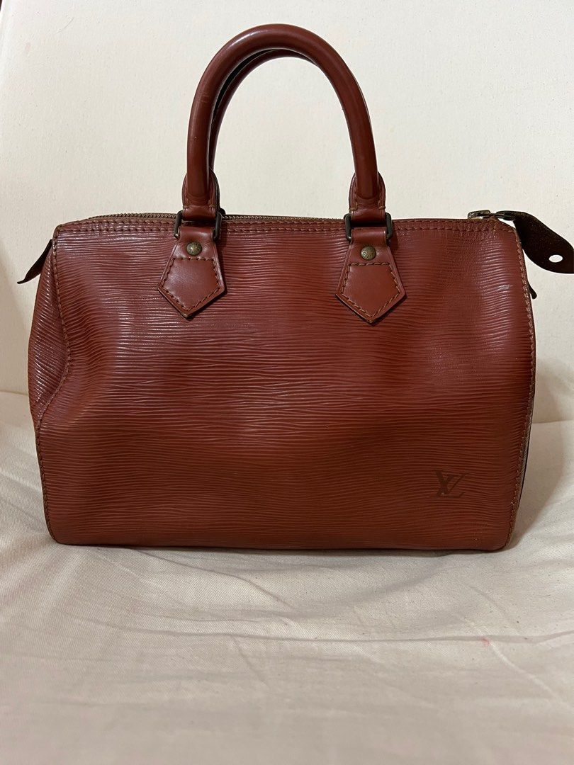 used Pre-owned Authenticated Louis Vuitton EPI Speedy 30 Leather Brown Boston Bag Top Handlebag Women (Good), Women's, Size: Small