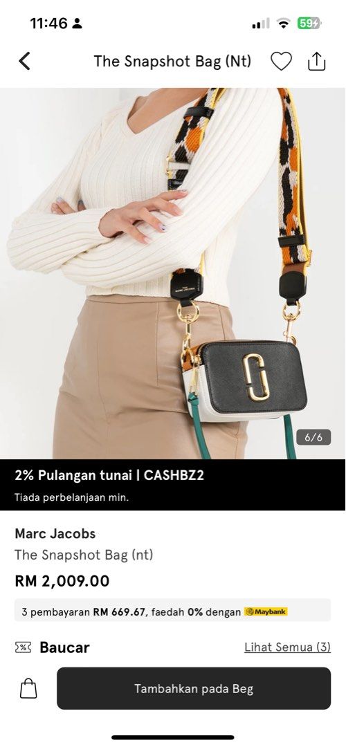 Marc Jacobs The Snapshot Crossbody Bag (nt) 2023, Buy Marc Jacobs Online