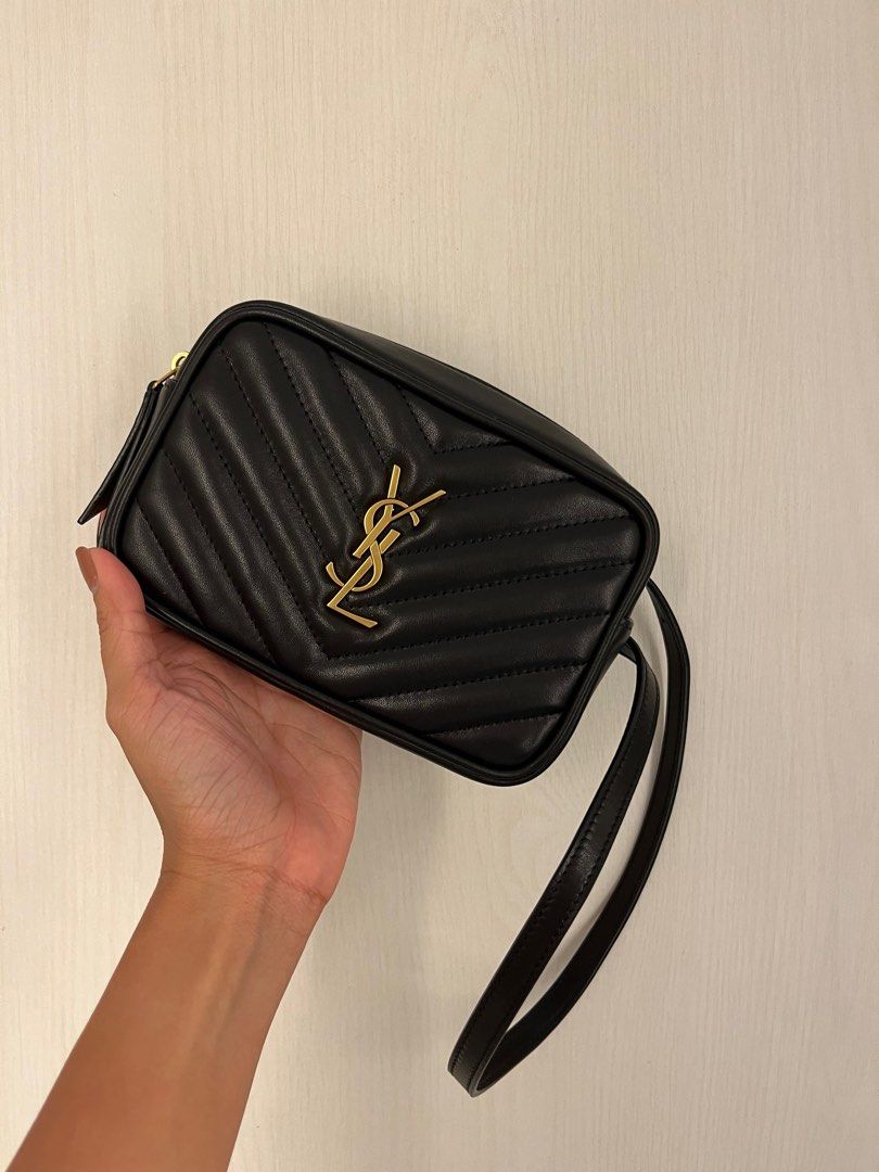 YSL Lou Belt Bag In Quilted Leather Pants in Black Authentic , Luxury, Bags  & Wallets on Carousell