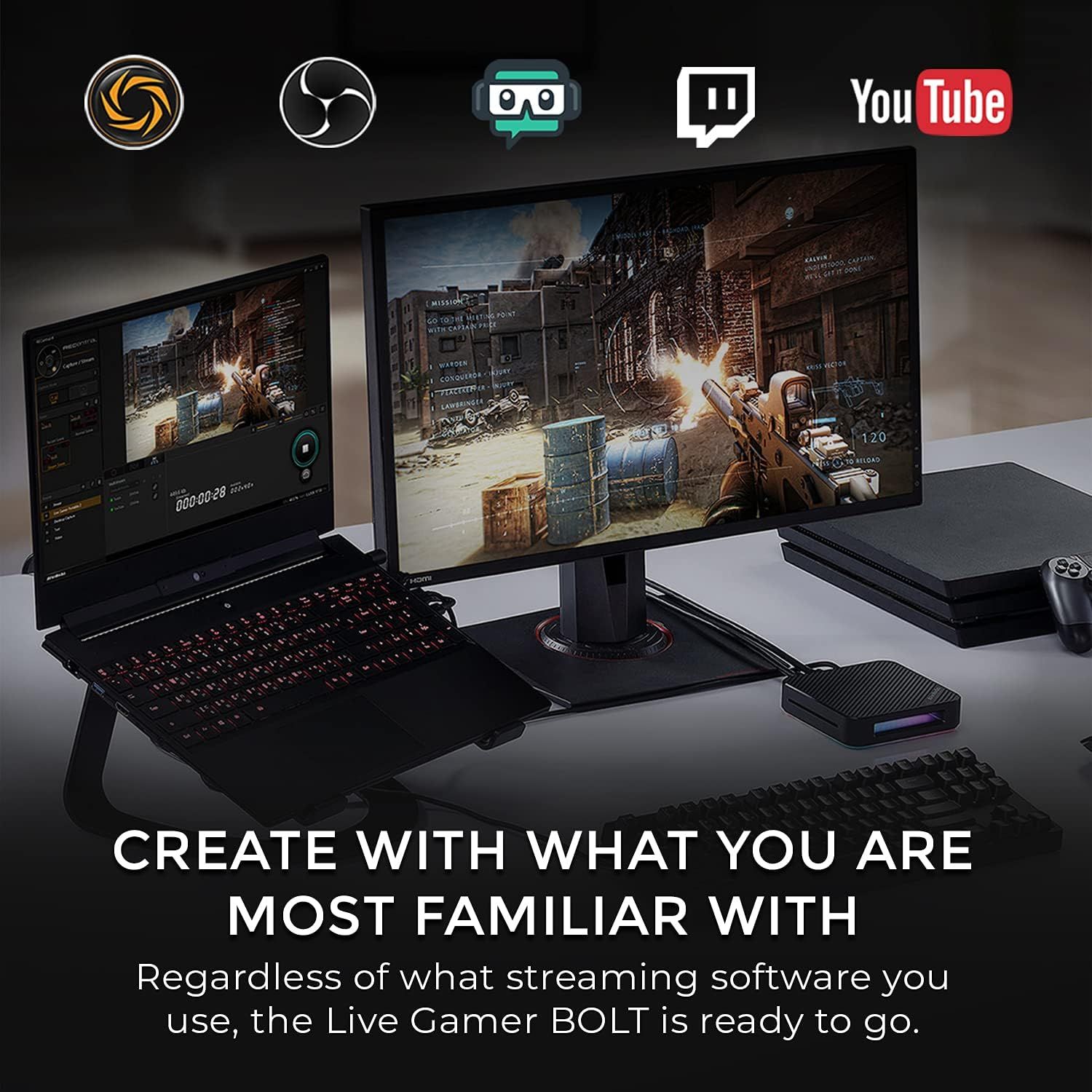 AVerMedia Live Gamer Bolt: Thunderbolt 3 External Capture Card, Stream and  Record in 4K60 HDR10, Support Win 11 and MacOS 10.15, Not for Apple M1 CPU, 