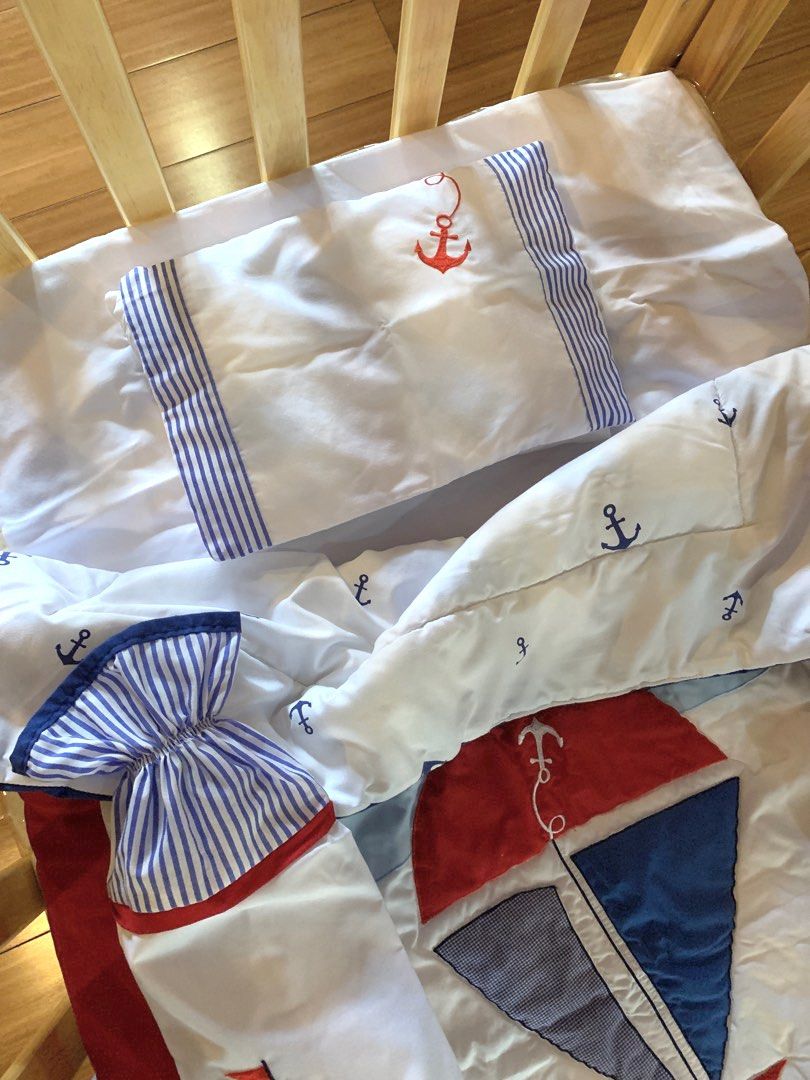 Nautical theme 2025 crib bedding