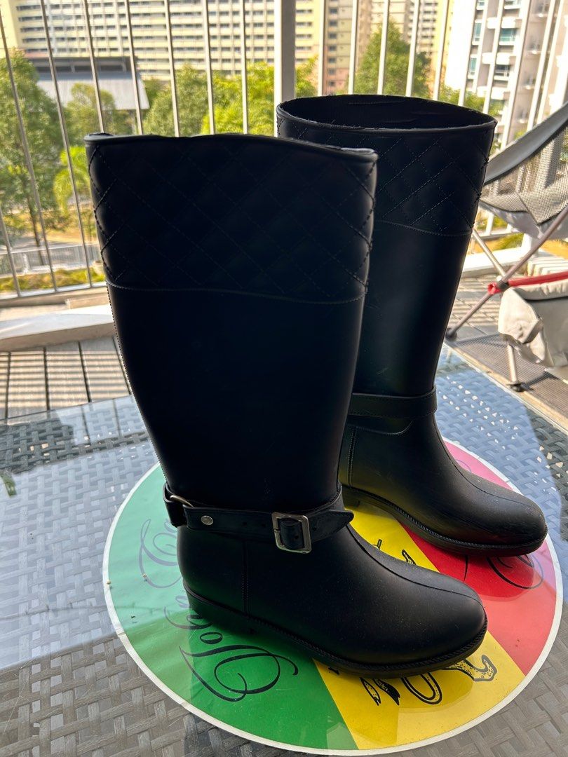 Quilted wellington clearance boots