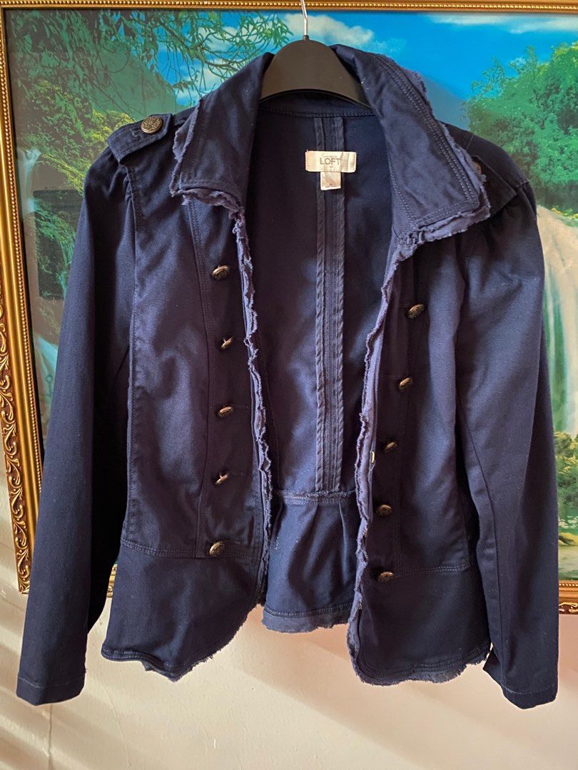 Loft navy blazer on sale