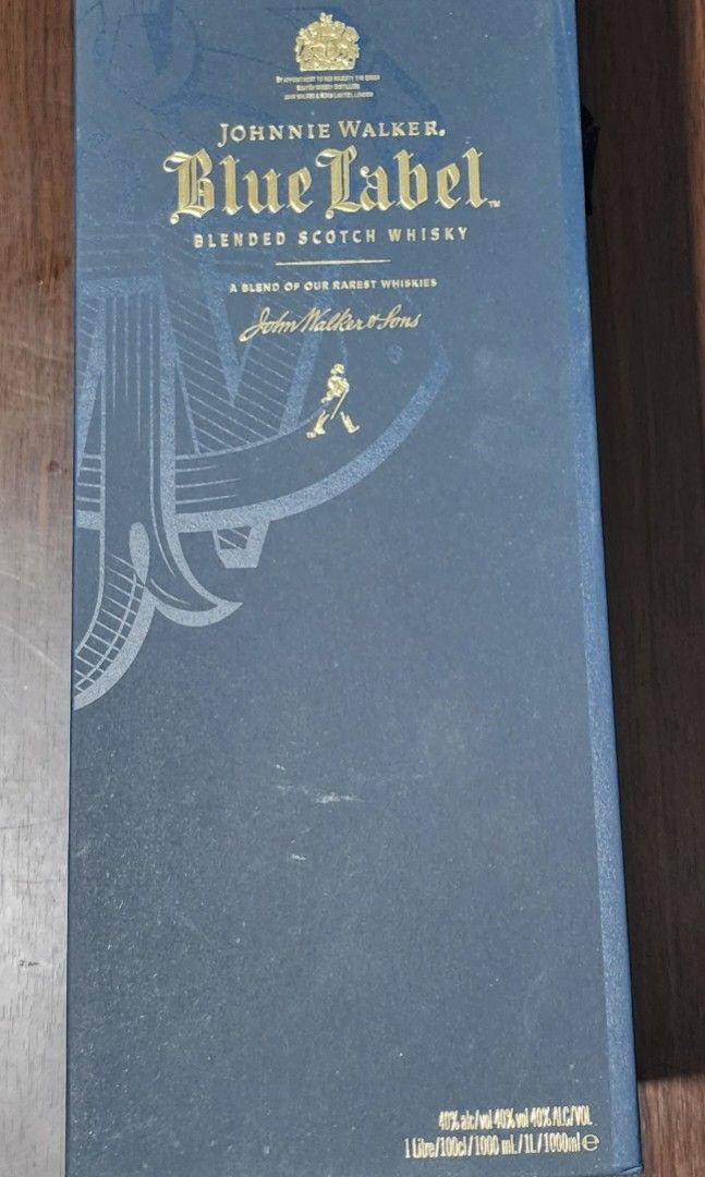 Blue Label Johnnie Walker 1 liter (Category: Beverages) located in Mandaluyong City. Submitted by fqtoysandcollectibles (Listing ID 1259734442, Image 2). Description: Blue Label Johnnie Walker 1 liter.