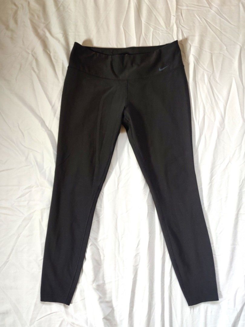 NIKE Womens Capri Tracksuit Trousers UK 10/12 Medium Black