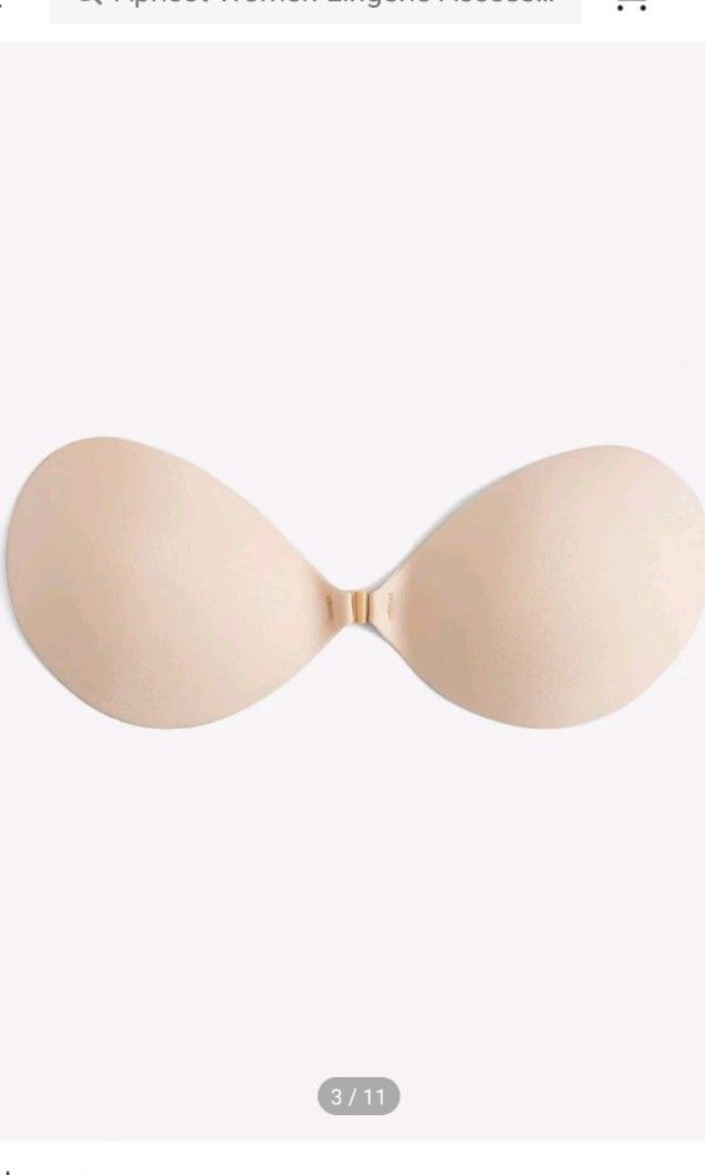 Women Plain Self Adhesive Bra Apricot Lingerie Accessories A 