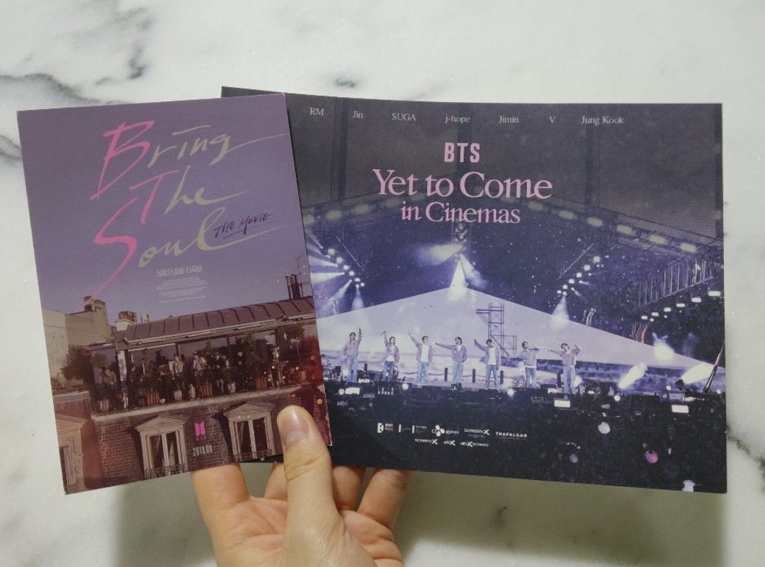 Bts yet to come postcard & (free) bring the soul cinema movie