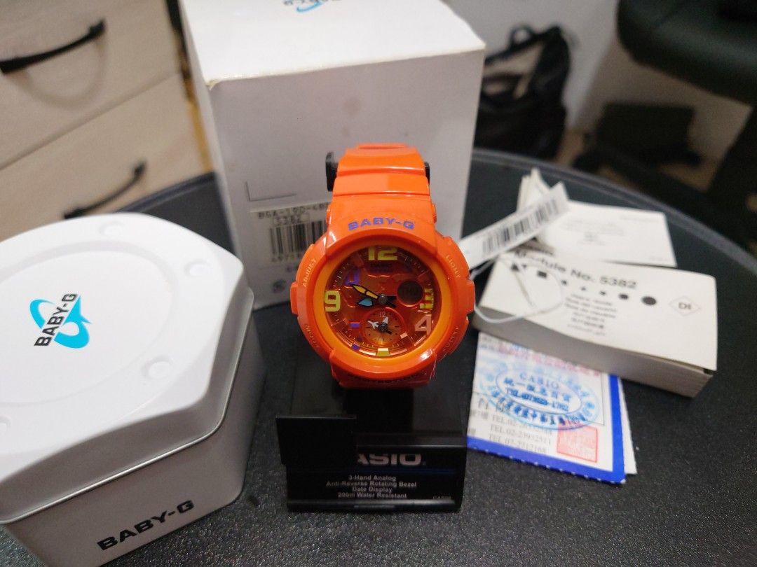 Orange shop baby g
