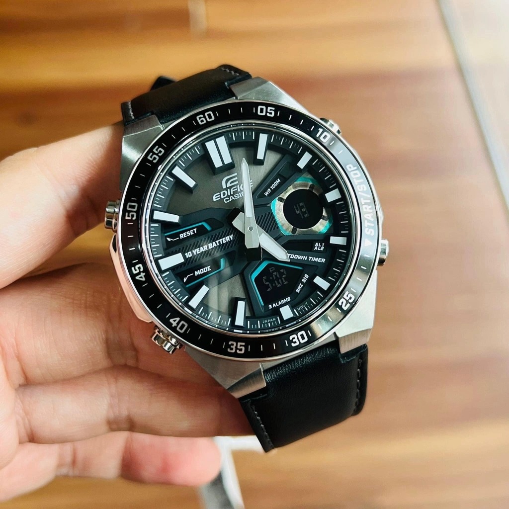 Casio Edifice EFV C110L 1A EFV C110L 1AVDF Black Analog Digital