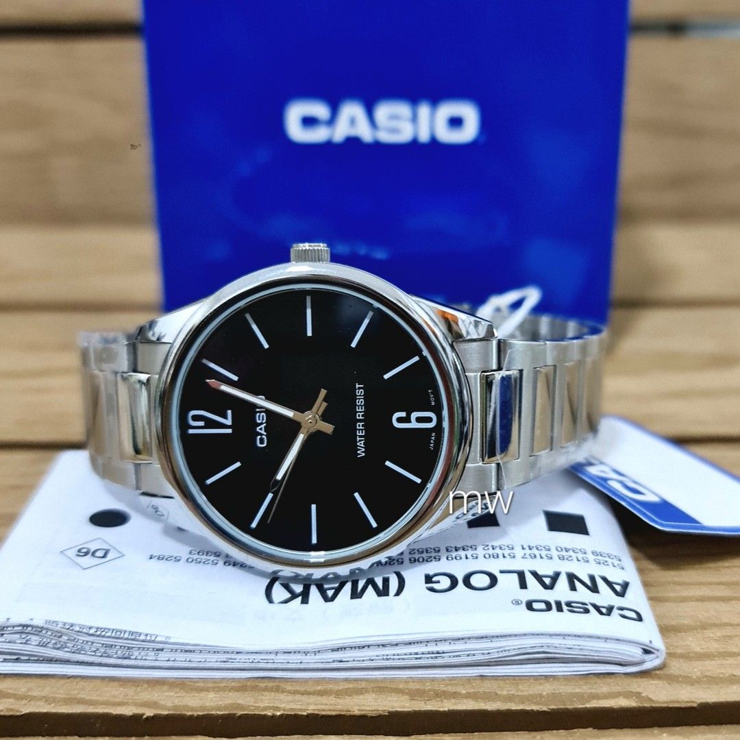 Casio Men s stainless steel analog quartz watch mtp v005 brand new