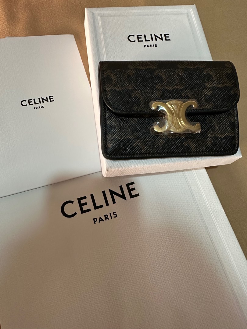 Celine Triomphe Card Holder, Luxury, Bags & Wallets on Carousell