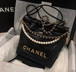 Authenticated Used Chanel CHANEL maxi shopping bag here mark 2WAY
