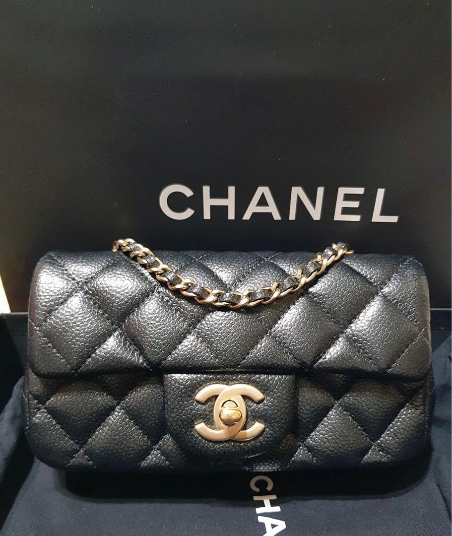 Auth CHANEL Matelasse XS Max iPhone Case Caviar Skin Leather Black US  SELLER