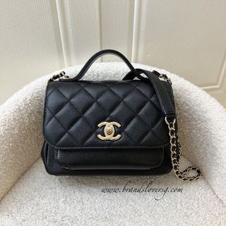 Chanel Large Business Affinity Flap in Black Caviar and LGHW