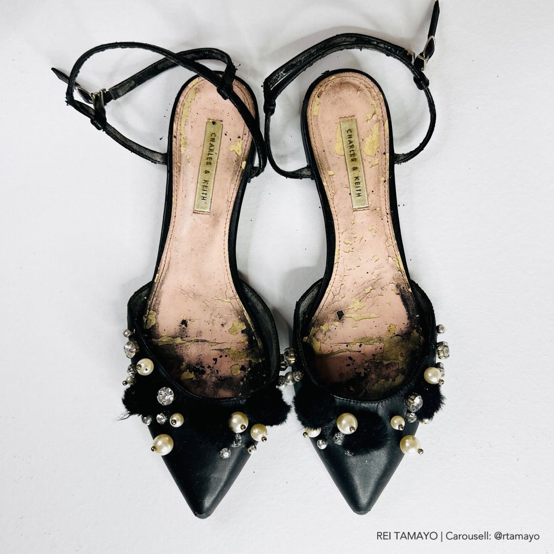 Chanel Slingback Flats in Beige, Women's Fashion, Footwear, Flats & Sandals  on Carousell