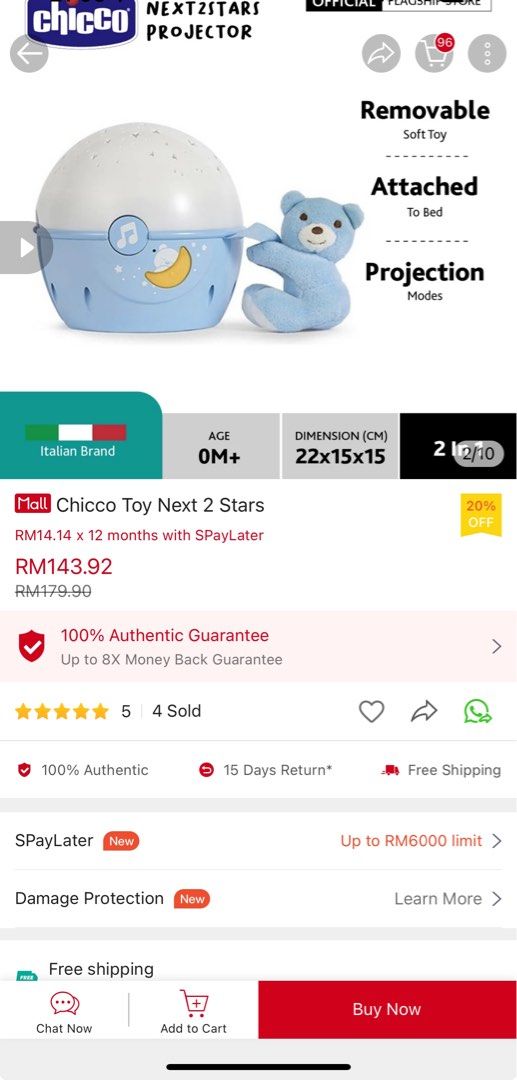 Chicco next sale to stars pink