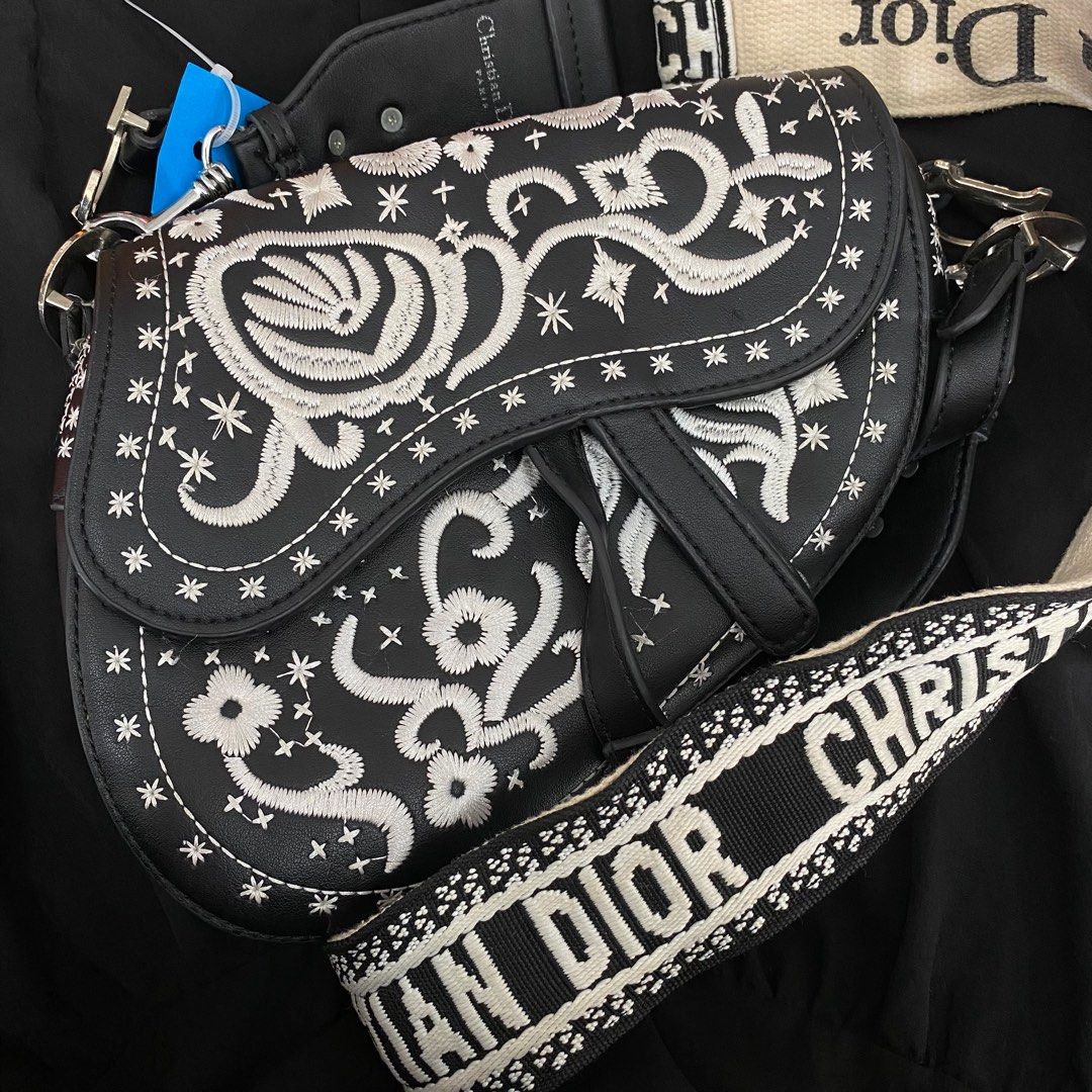 Christian Dior Logo Embroidered Bag Strap