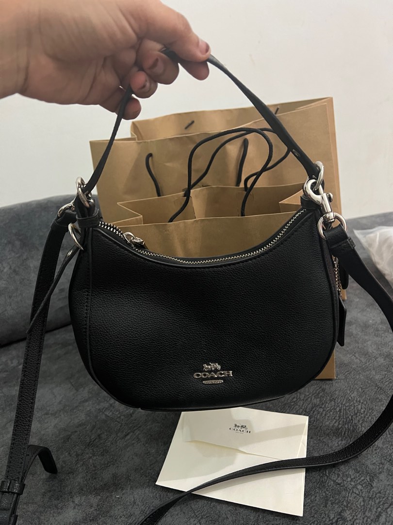 Coach black sling bag shop