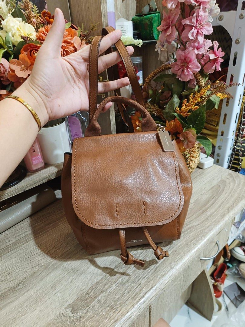 coach mini derby backpack in pebbled leather Luxury Bags