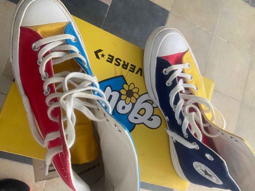 Red yellow green sale converse