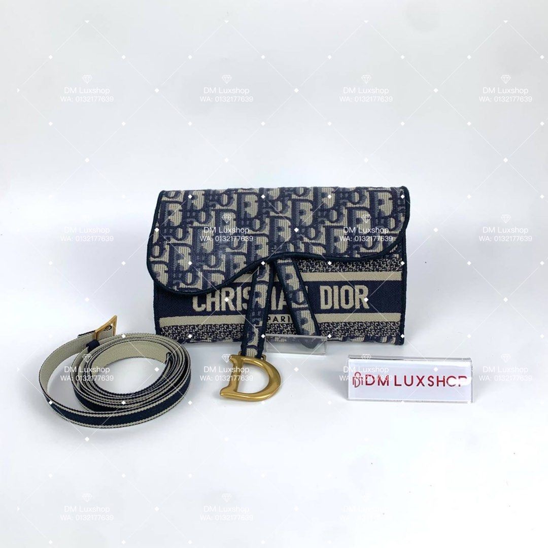 Dior Saddle Pouch with Chain, Luxury, Bags & Wallets on Carousell