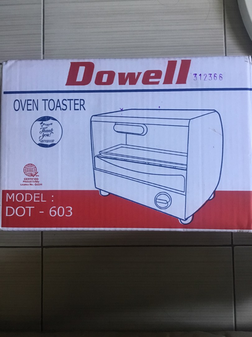 Dowell Oven Toaster (Model DOT 603), TV & Home Appliances, Kitchen