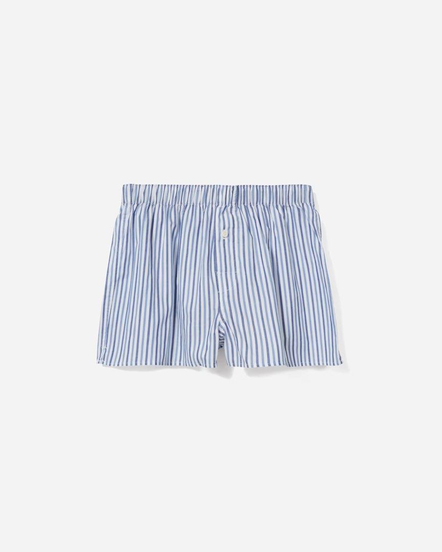 Everlane Woven PJ shorts in blue and white stripes Women s