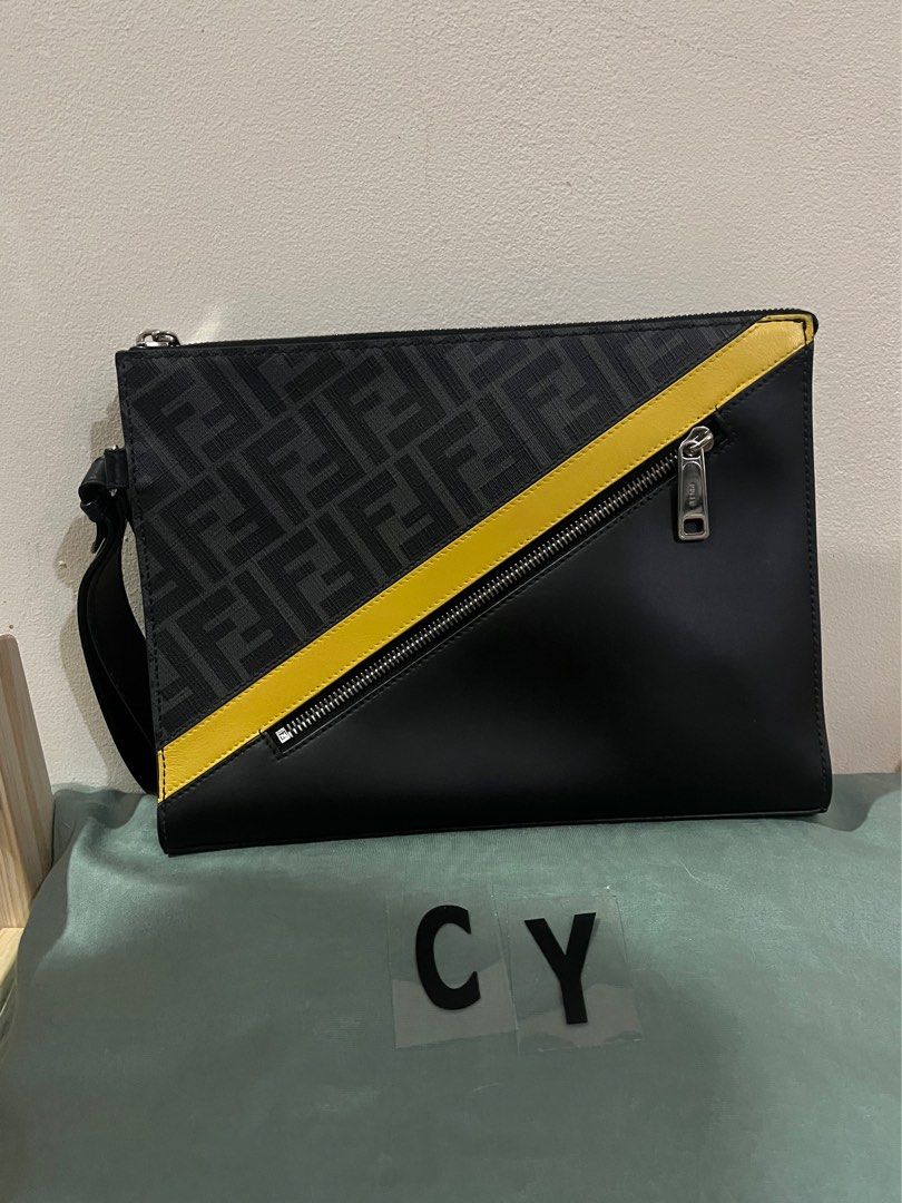 Fendi Diagonal Wristlet Pouch