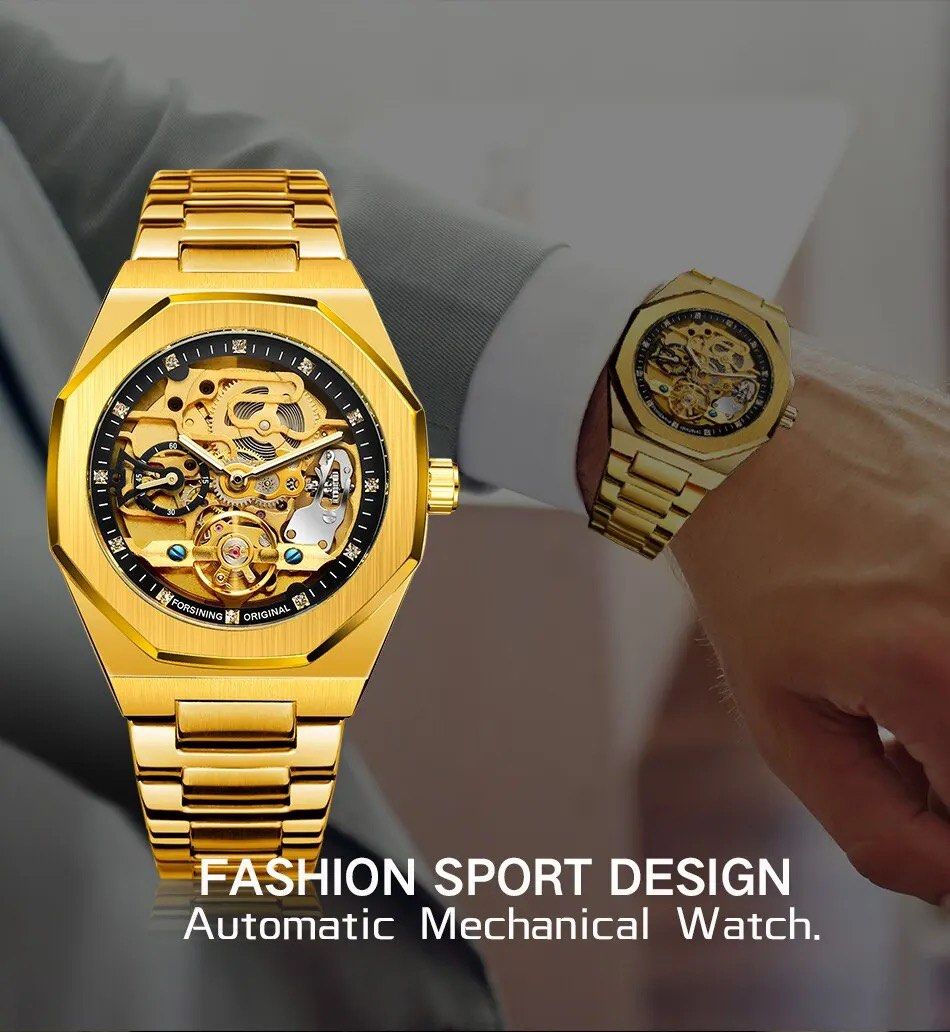 Men's automatic clearance mechanical watch