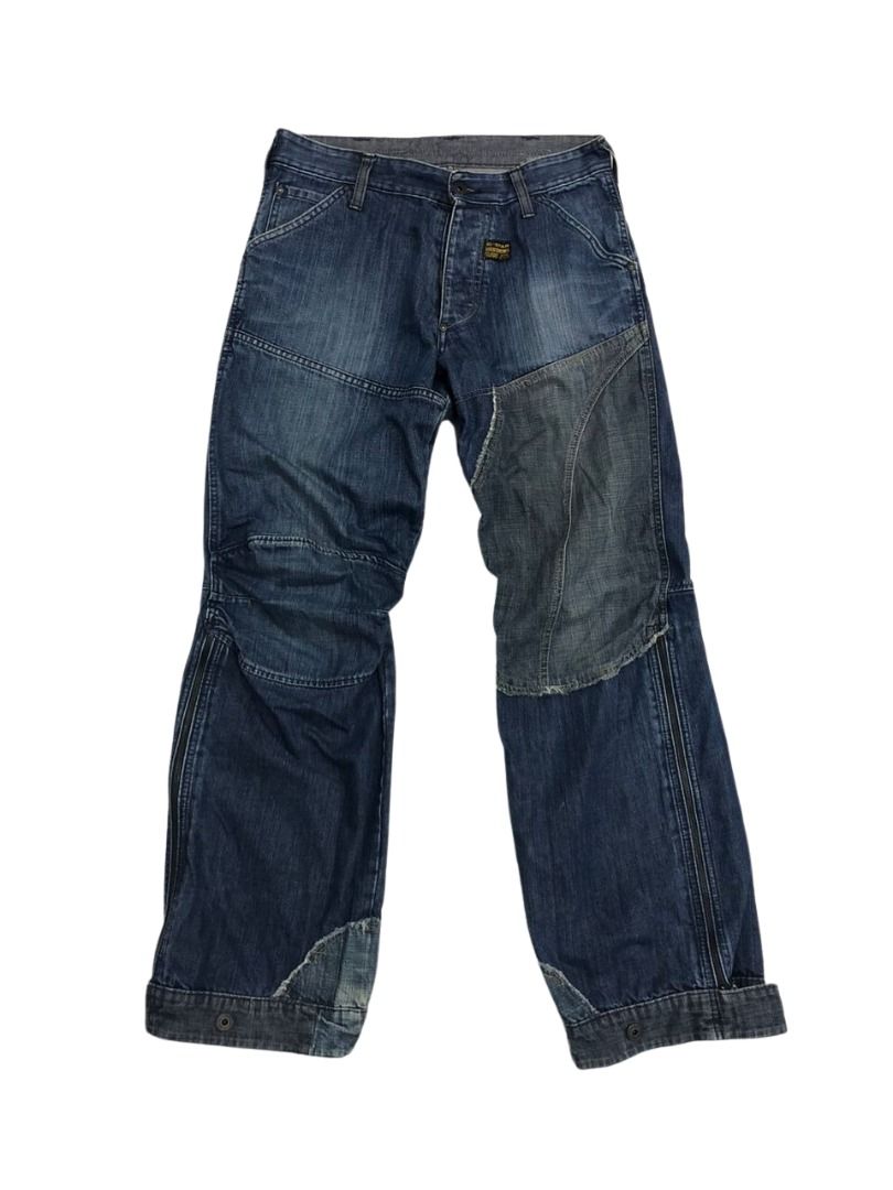 G Star Raw Double Knee Reconstructed Patchwork Denim