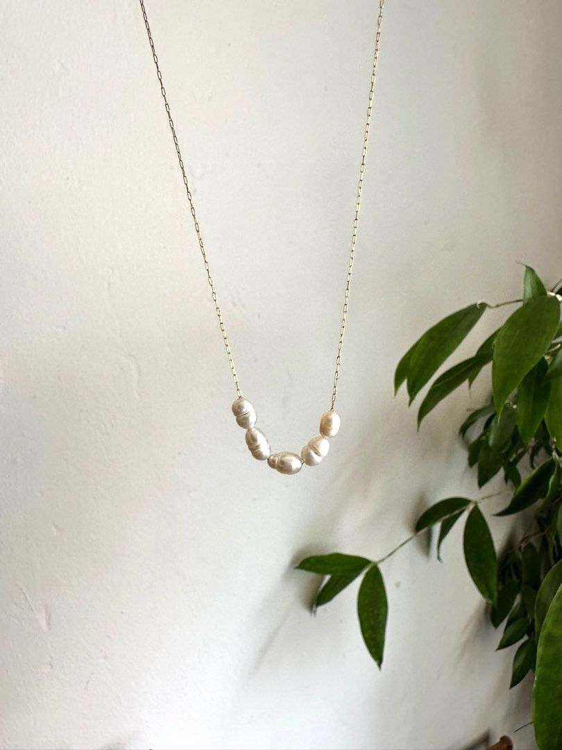 Genuine Pearl Necklace Stainless Steel Women s Fashion Jewelry