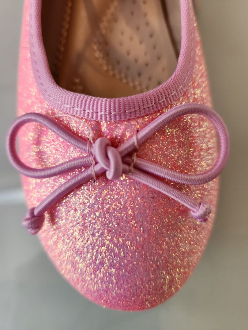 Girls glitter ballet shoes shop