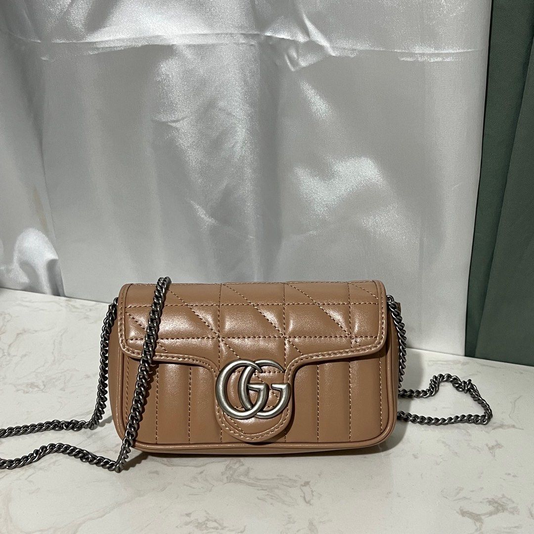 Gucci mini marmont beige deals
