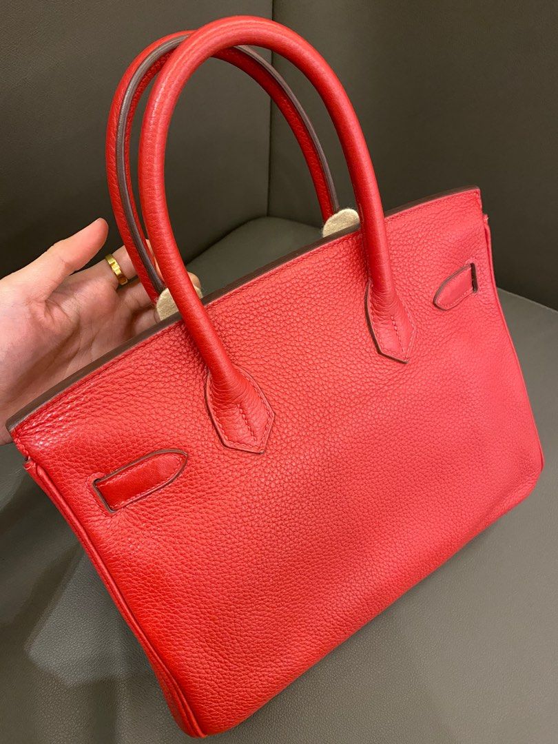 Hermes Cabasellier 30 Rouge Clemence, Luxury, Bags & Wallets on Carousell