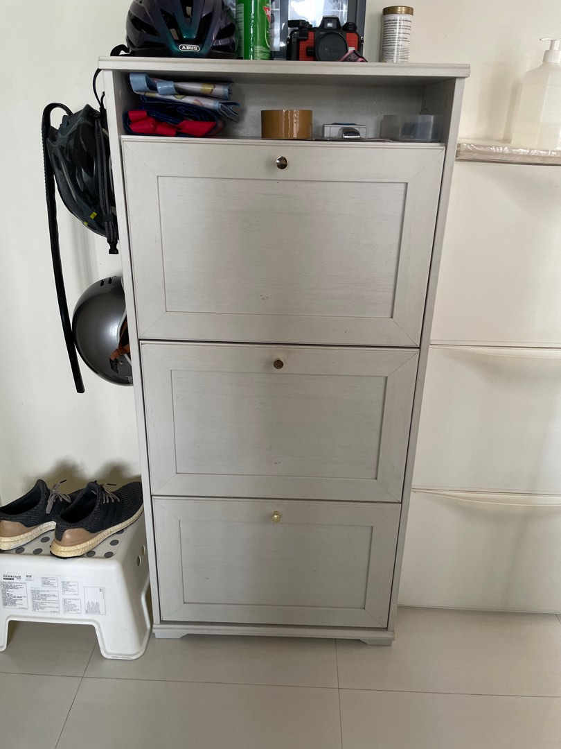 Ikea Brusali Shoe Cabinet white colour