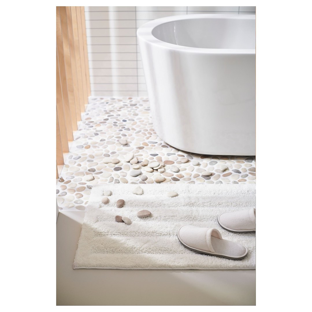 IKEA EMTEN Bath Mat in White, Furniture & Home Living, Home Decor ...