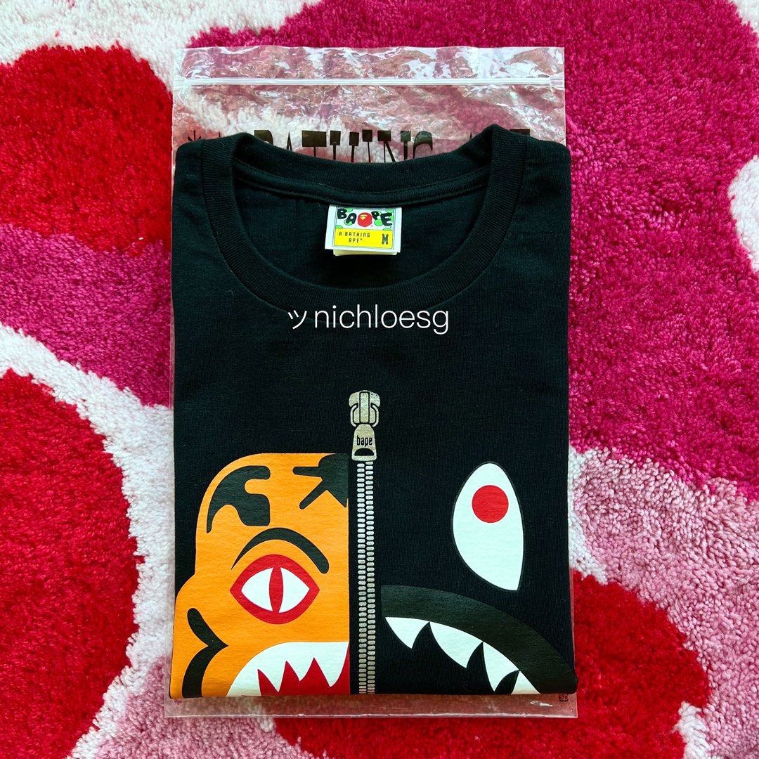 Bape shark cheap tiger tee