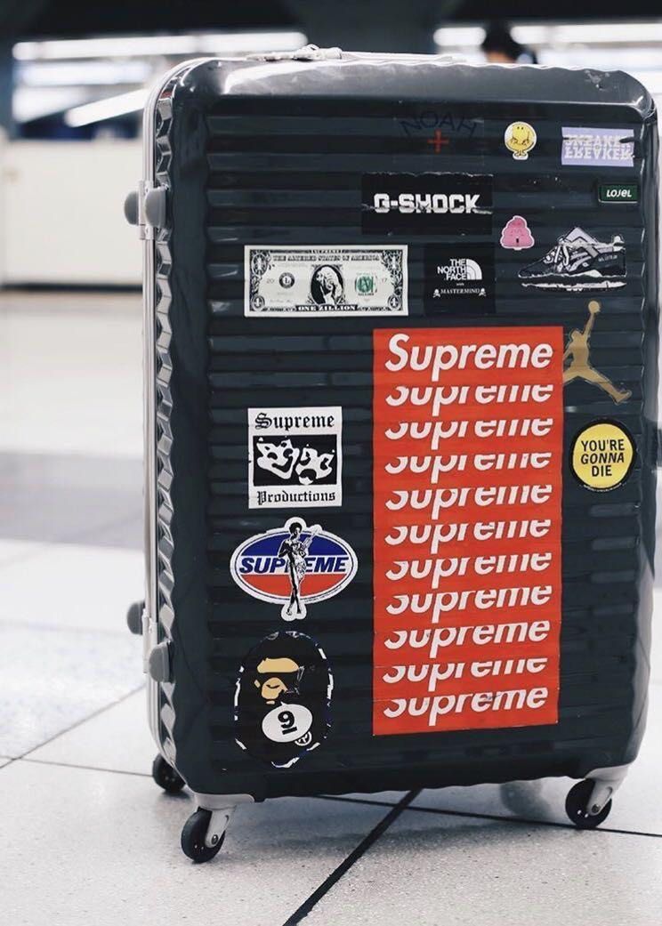 sticker supreme suitcase